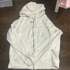 Aeropostale Cream White Zip Up XS